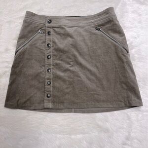 Stylish Tan Skirt with Button Detail